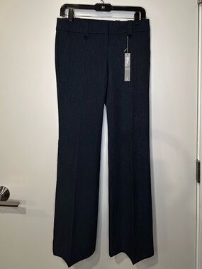 LOFT Marisa Trouser Blue Black Size 0 Petite Work Pants